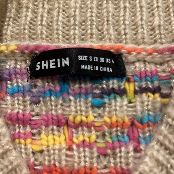 Tweed like colorful sweater size small - Picture 2 of 5